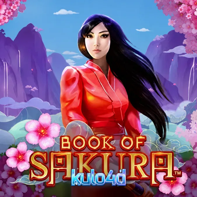 Tampilan visual slot Book of Sakura dengan tema bunga sakura yang elegan