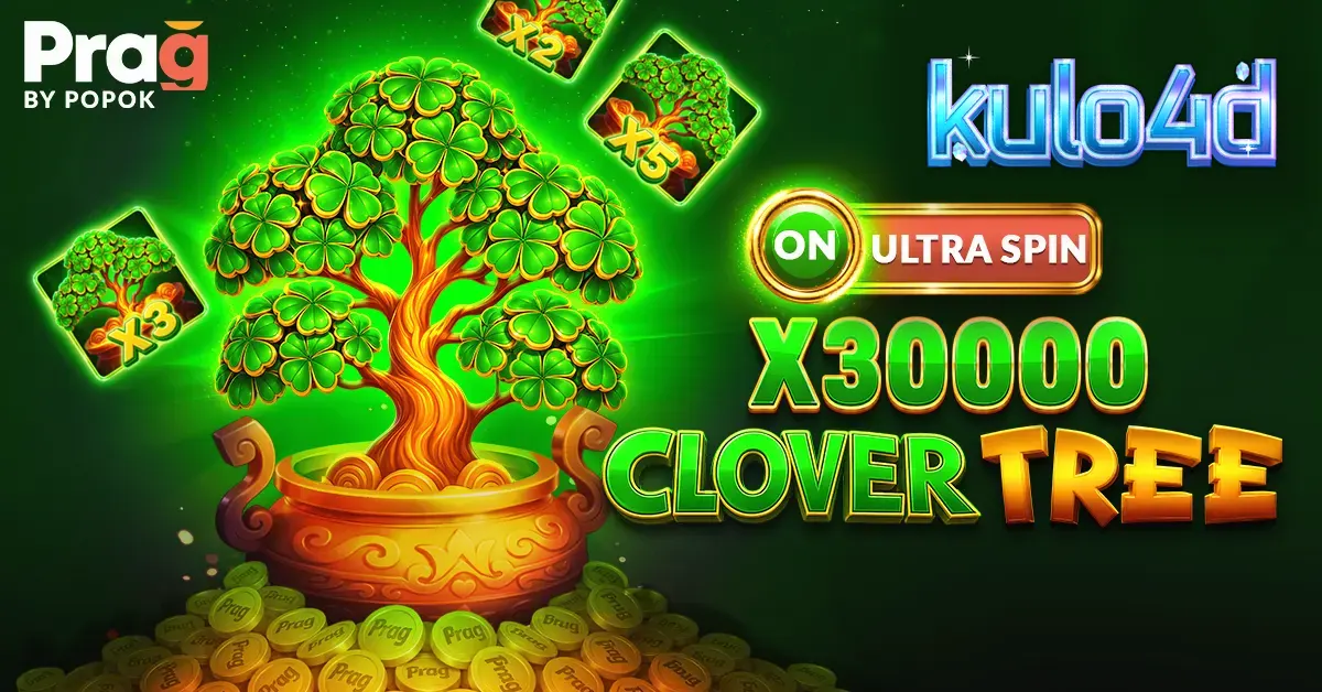 Tampilan visual slot Clover Tree x30000 Prag dengan tema keberuntungan